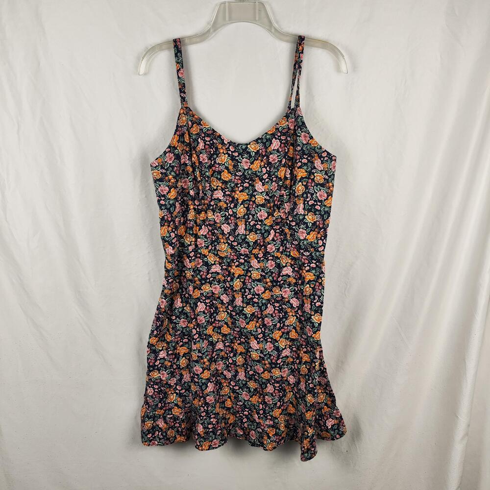 Old Navy Dress Womens XL Multicolor Floral Smocked Strappy Sundress Summer